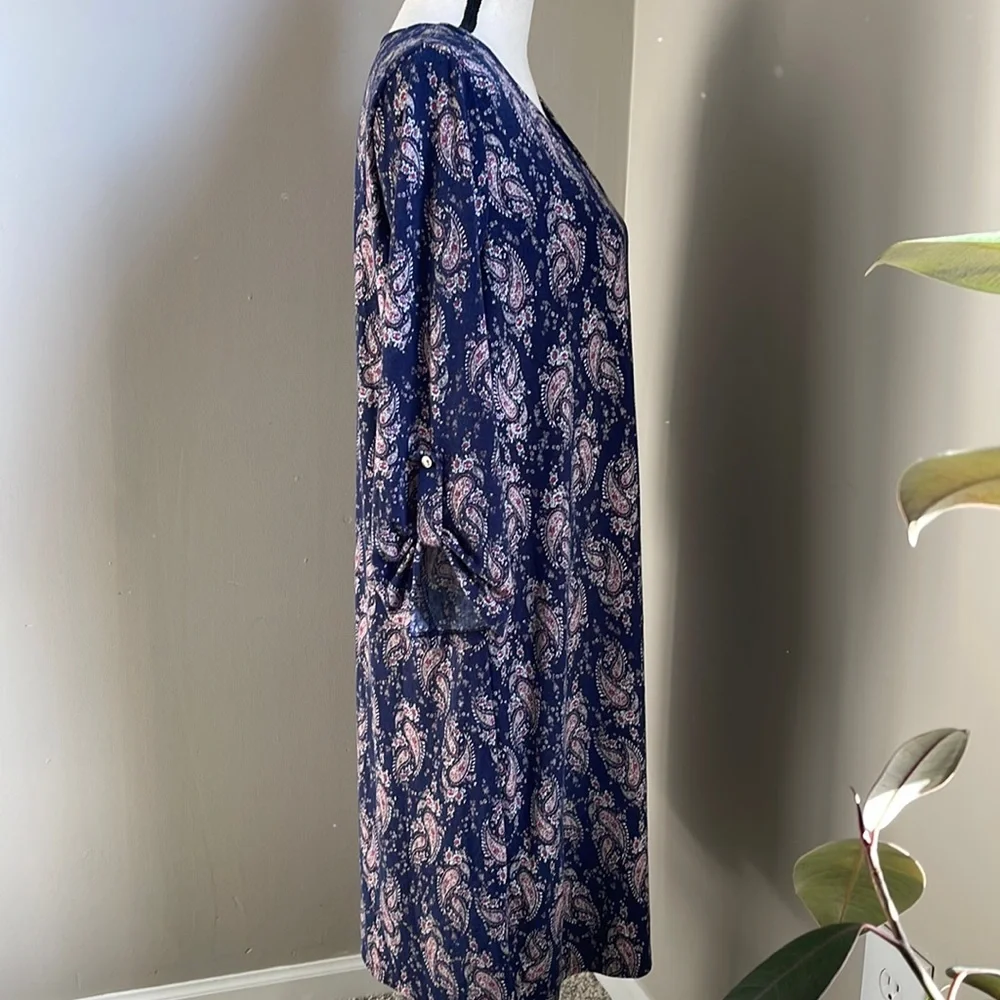 PinkBlush Maternity Paisley Elbow Length Sleeve  Dress  Size XL NWT